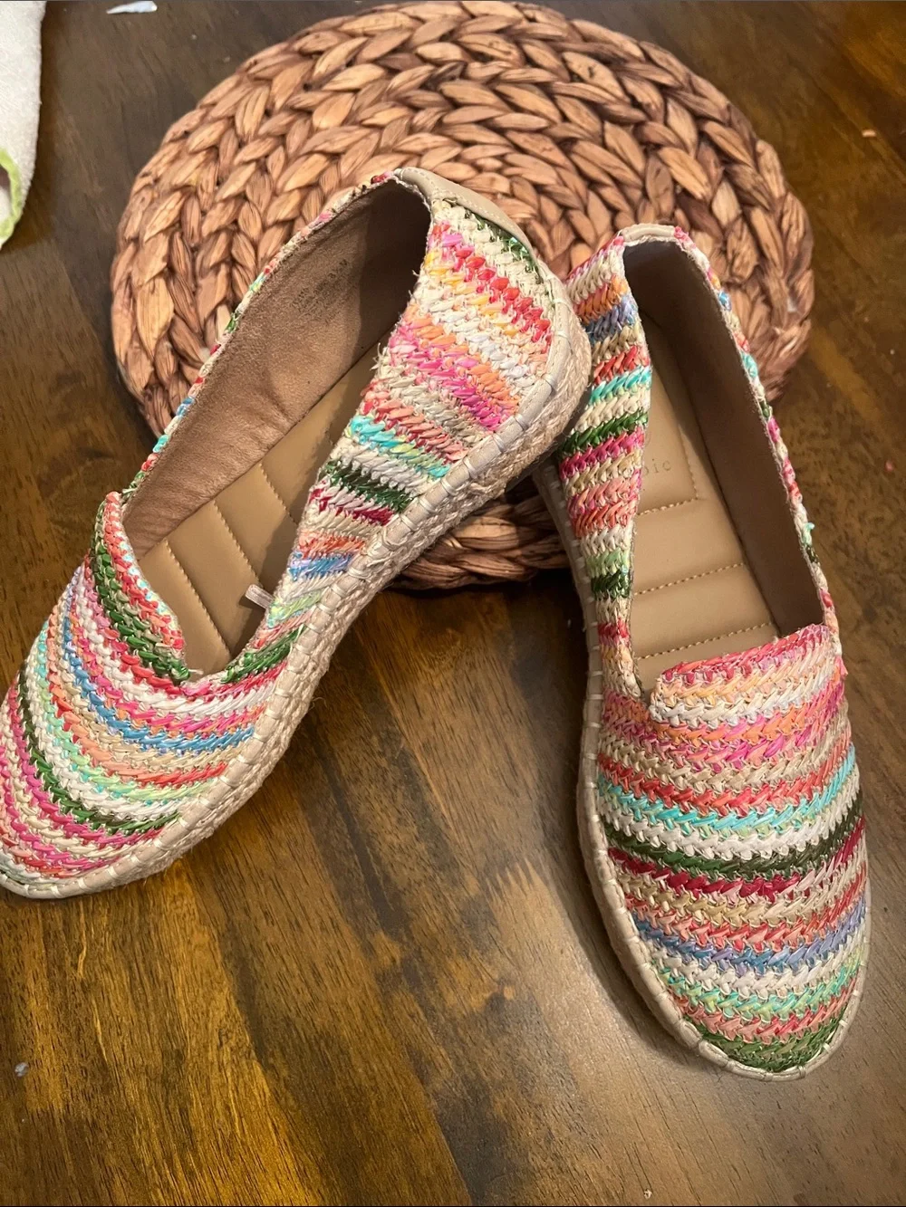 Joie Multicolor Woven Espadrille Slip-Ons